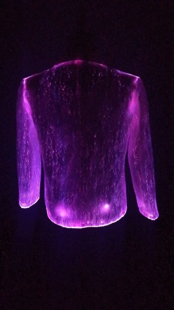 Male LED Suit Jacket Gentleman Light Up Dress Optic Fiber Luminous Stage Performance Dance Costume Show Clubwear Cool Things - Image 4