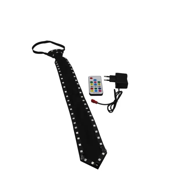 Halloween LED Party Decoration Glowing Rave Accessories for Men Nightclub Stage Props Luminous Tie DJ Hip Hop Costume Festival - Image 6