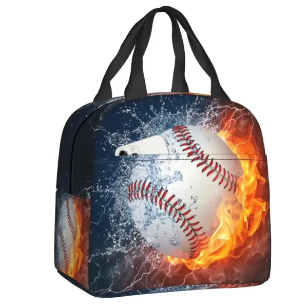 Baseball Sport Pattern Lunch Bag Leakproof Thermal Cooler Insulated Lunch Box For Women Kids Work Picnic Travel Food Tote Bags - Image 8