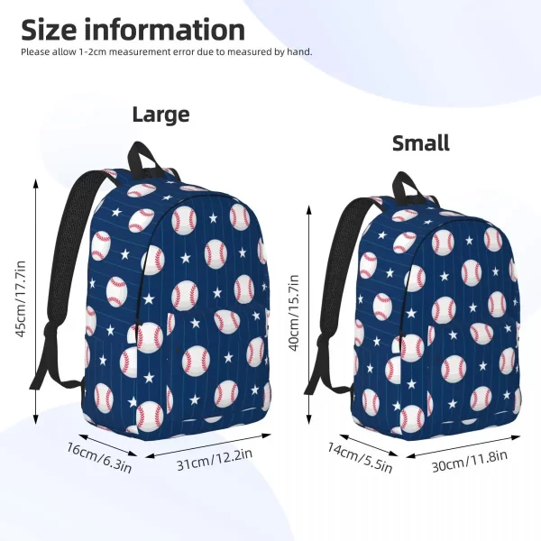 Baseball Theme Design Backpack for Boy Girl Kids Student School Bookbag Baseballs Daypack Kindergarten Primary Bag Sports - Image 4