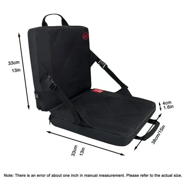 Heated Stadium Seat Foldable heated chair cushion Heated Seats for Bleachers with Back Support 3 Levels Heating Bleacher Seats - Image 6