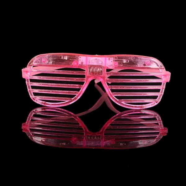 Glow in the Dark LED Eyeglasses 6 Neon Colors Blinds Lampshade Glasses Christmas Mardi Gras - Image 6