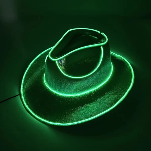New Arrival Pearlescent Cowboy Hat Dance Costume Decorate Glowing Cowgirl Cap Glowing For Neon NightClub - Image 11