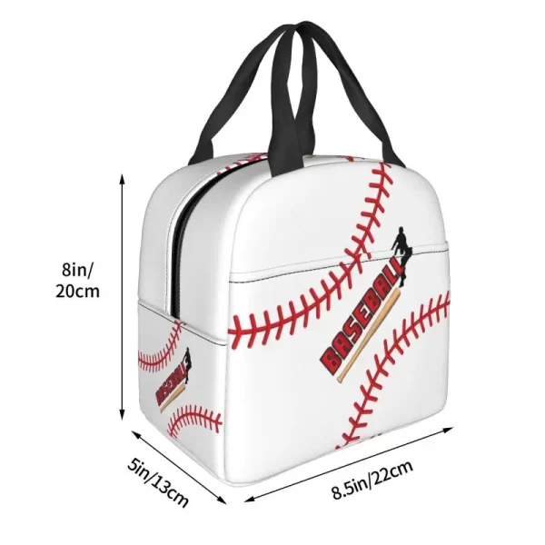 Baseball Sport Pattern Lunch Bag Leakproof Thermal Cooler Insulated Lunch Box For Women Kids Work Picnic Travel Food Tote Bags - Image 3