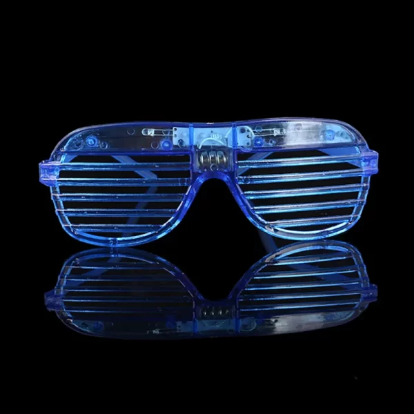 Glow in the Dark LED Eyeglasses 6 Neon Colors Blinds Lampshade Glasses Christmas Mardi Gras - Image 8