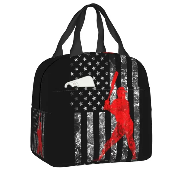 Baseball Softball Ball Pattern Lunch Box for Women Leakproof Thermal Cooler Food Insulated Lunch Bag Reusable Picnic Tote Bags - Image 13
