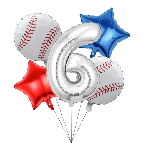 Disney 32 inch digital balloon 18 inch baseball modeling children's birthday party balloon set - Image 3