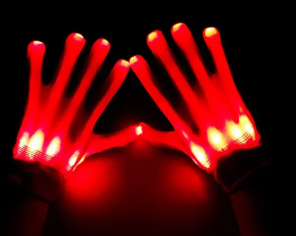 LED Gloves Neon Guantes Glowing Halloween Party Light Props Luminous Flashing Skull Gloves Stage Costume Christmas Supplies - Image 12