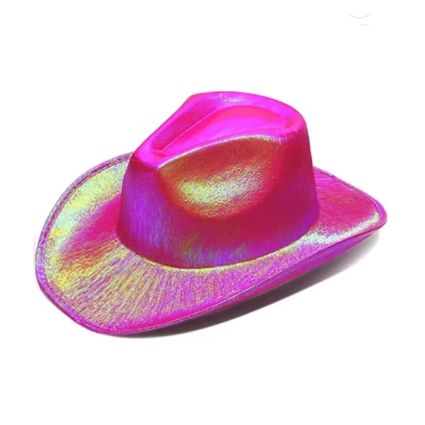 New Arrival Pearlescent Cowboy Hat Dance Costume Decorate Glowing Cowgirl Cap Glowing For Neon NightClub - Image 16