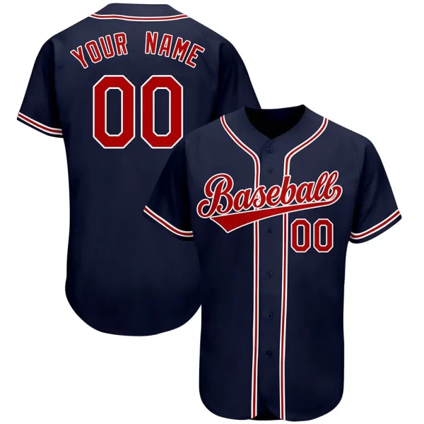 Customizable Red Team Baseball Jersey - Image 2