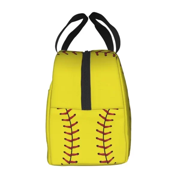 Softball Baseball Lace Lunch Box Women Waterproof Cooler Thermal Food Insulated Lunch Bag Office Work Reusable Picnic Tote Bags - Image 2