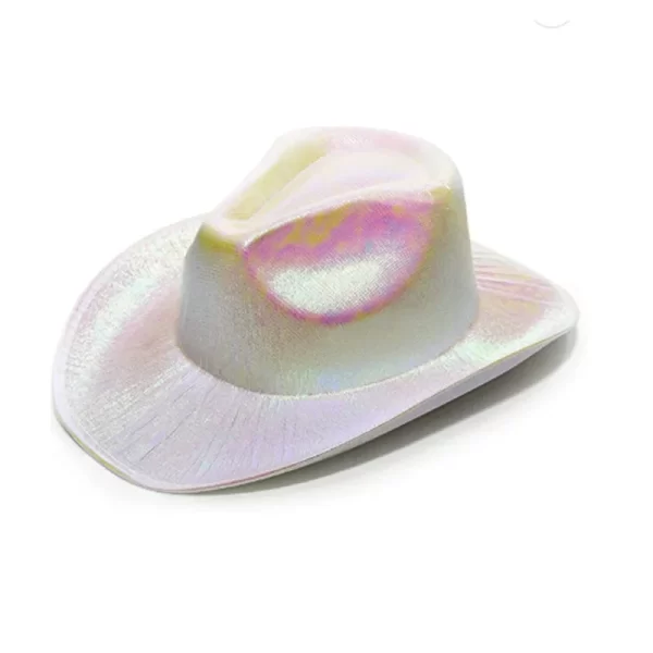 New Arrival Pearlescent Cowboy Hat Dance Costume Decorate Glowing Cowgirl Cap Glowing For Neon NightClub - Image 17