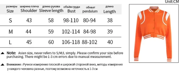 Totatoop Colors Patchwork Baseball Jacket Coat Women 2023 Autumn Winter Casual Buttons Up Crop Bomber Warm Winter Coats Outfits - Image 6
