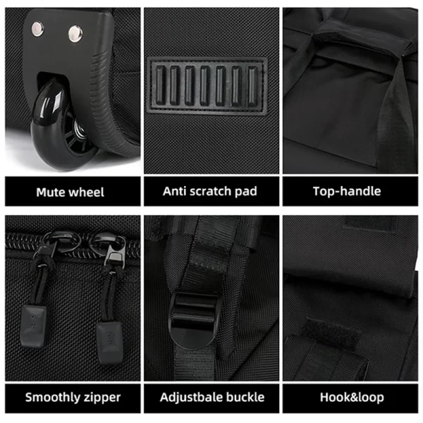 Foldable Traveling Wheeled Bags Unisex Universal Travel Bag with Wheel Large Capacity Luggage Storage Handbag Waterproof XM135 - Image 5