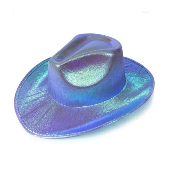 New Arrival Pearlescent Cowboy Hat Dance Costume Decorate Glowing Cowgirl Cap Glowing For Neon NightClub - Image 14