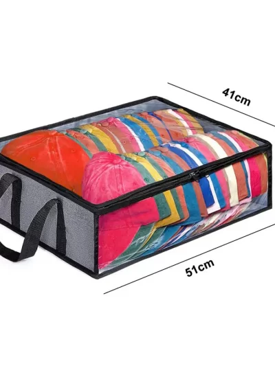 Hat Storage Bag Baseball Cap Storage Solutions Capacity Hat Organizer Bags with Sturdy Handles for Home Travel Holds Up to 40