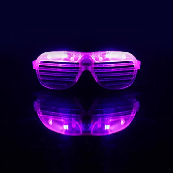 Glow in the Dark LED Eyeglasses 6 Neon Colors Blinds Lampshade Glasses Christmas Mardi Gras - Image 7
