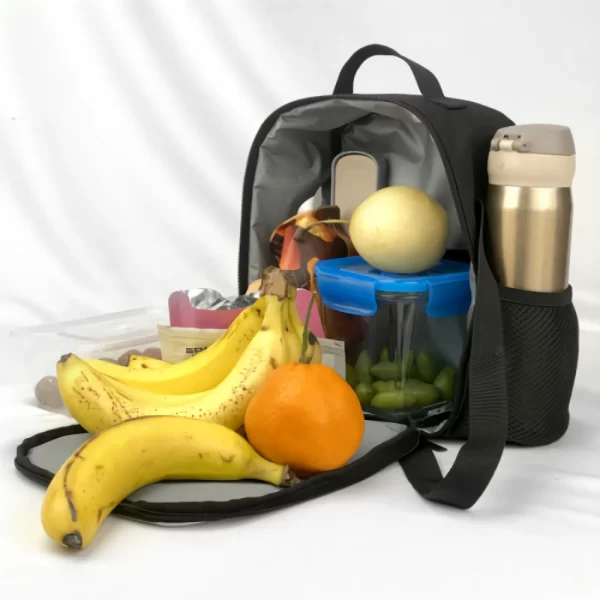 Baseball Lace Insulated Lunch Box for Kids Leakproof Portable Lunch Bags with Adjustable Shoulder Strap Reusable Cooler Tote Bag - Image 3