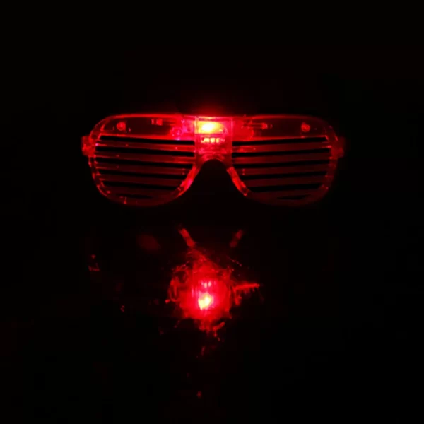 Glow in the Dark LED Eyeglasses 6 Neon Colors Blinds Lampshade Glasses Christmas Mardi Gras - Image 9
