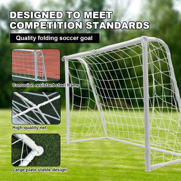 Metal Soccer Goal Soccer Goal for Backyard 6x4 FT - Image 4