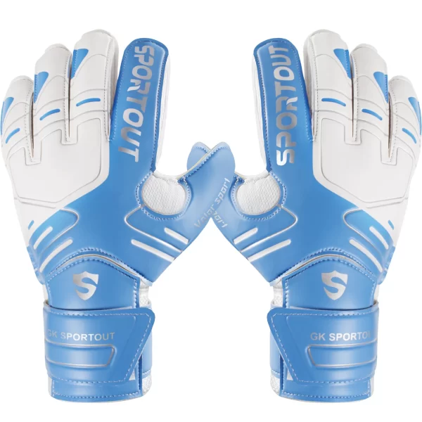 Sportout Youth&Adult Goalie Goalkeeper Gloves,Strong Grip for The Toughest Saves, with Fingerave& 4+3MM Latex - Image 9