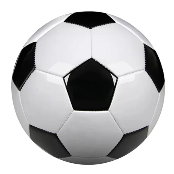 Professional Leather Black and White Soccer Ball