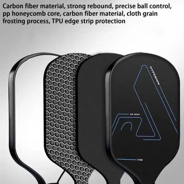Lightweight Textured Carbon Fiber Pickleball Paddles - Image 7