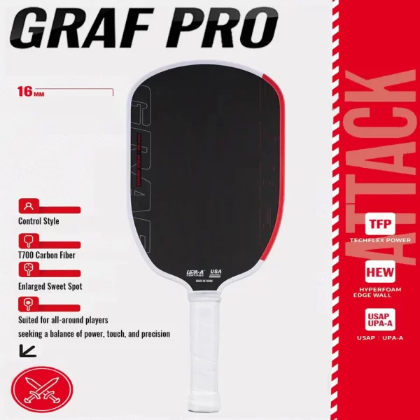 GRAF Pro IV 16mm Pickleball Paddle - Image 2
