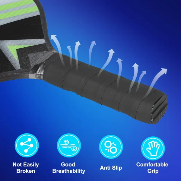 Pickleball Paddles Set with 4 Premium Wood Pickleball Rackets 4 Pickleball Balls 4 Cooling Towels a Carry Bag - Image 4