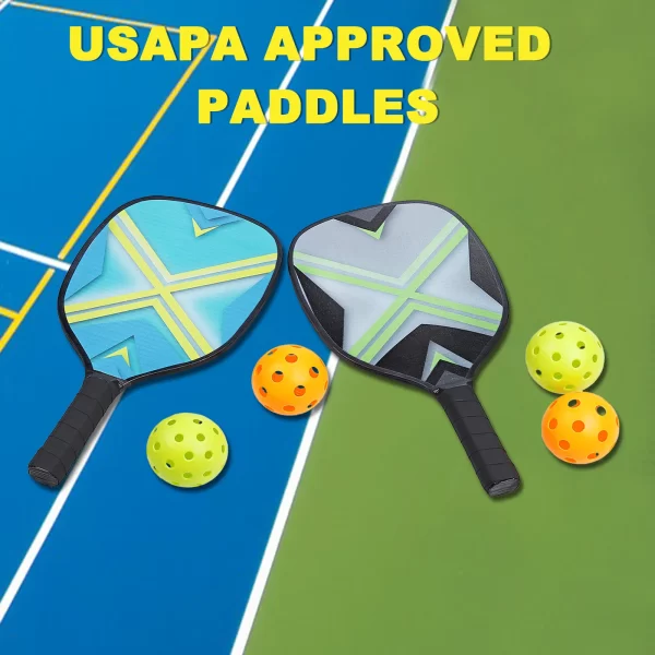 Pickleball Paddles Set with 4 Premium Wood Pickleball Rackets 4 Pickleball Balls 4 Cooling Towels a Carry Bag - Image 6