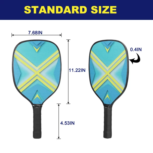 Pickleball Paddles Set with 4 Premium Wood Pickleball Rackets 4 Pickleball Balls 4 Cooling Towels a Carry Bag - Image 2