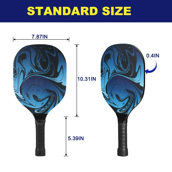 Pickleball Paddles Set with 4 Premium Wood Pickleball Rackets with Cushion Grip 4 Pickleball Ball 4 Cooling Towels and Carry Bag - Image 3