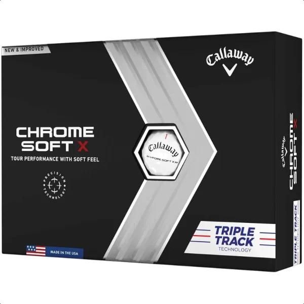 Callaway Golf Chrome Soft X Golf Balls Triple Track (Yellow