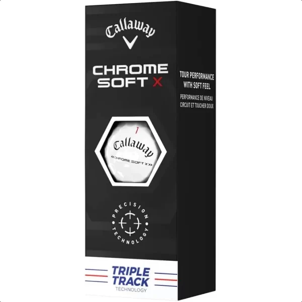 Callaway Golf Chrome Soft X Golf Balls Triple Track (Yellow - Image 2