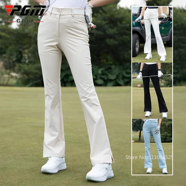 Women's PGM Golf Flared Pants - Image 2