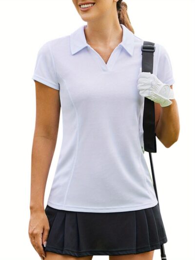 Womens White Polo Shirt