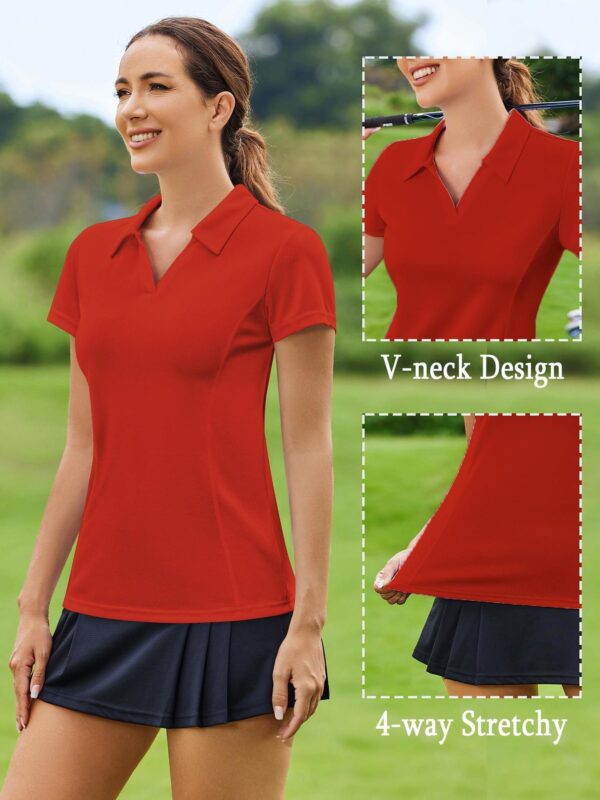 Womens White Polo Shirt - Image 9