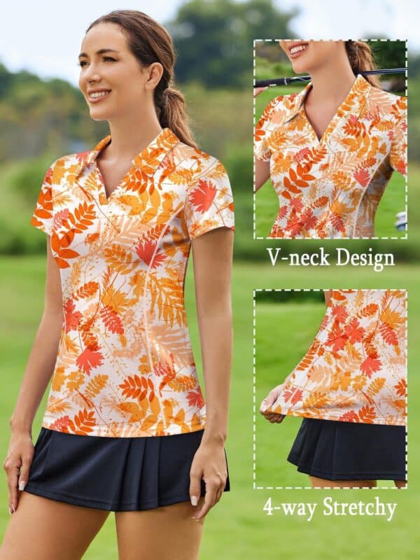 Womens White Polo Shirt - Image 3