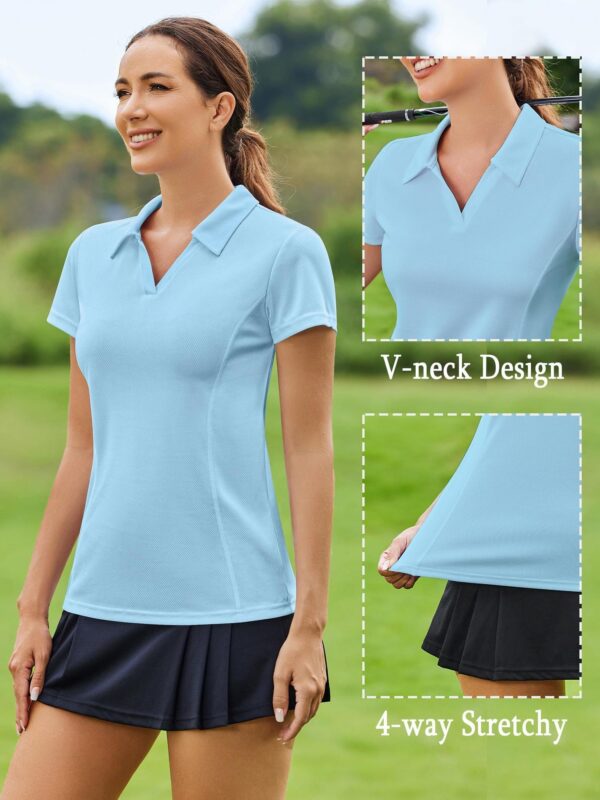 Womens White Polo Shirt - Image 5