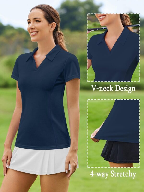 Womens White Polo Shirt - Image 4