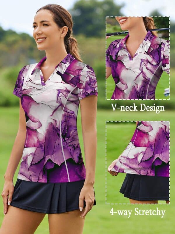 Womens White Polo Shirt - Image 2
