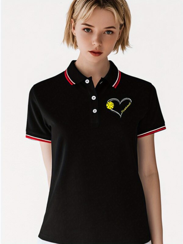 Women's Heart Pickleball Polo - Image 2
