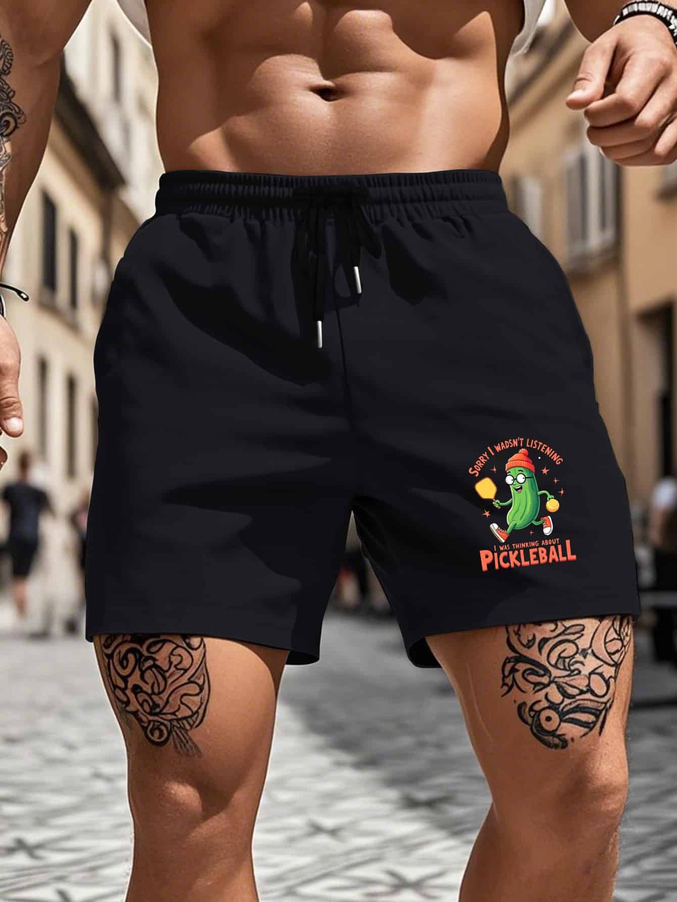 Men's Funny Pickleball Shorts - Image 2