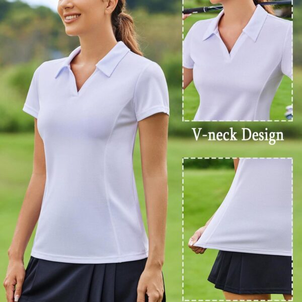 Womens White Polo Shirt - Image 12