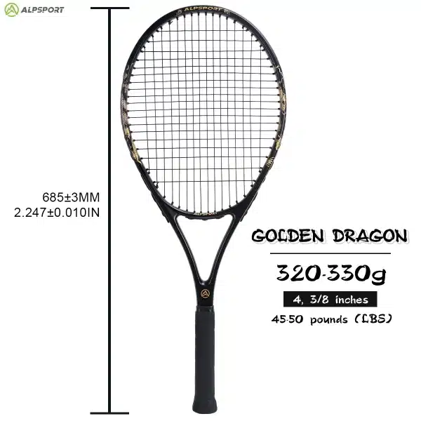 ALPSPORT JL T800 Carbon Fiber Tennis Racket 18K with Bag & Adjustable Strap - Image 6