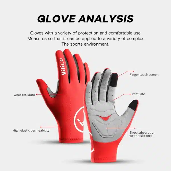 Gel Sports Full Finger Gloves - Image 5