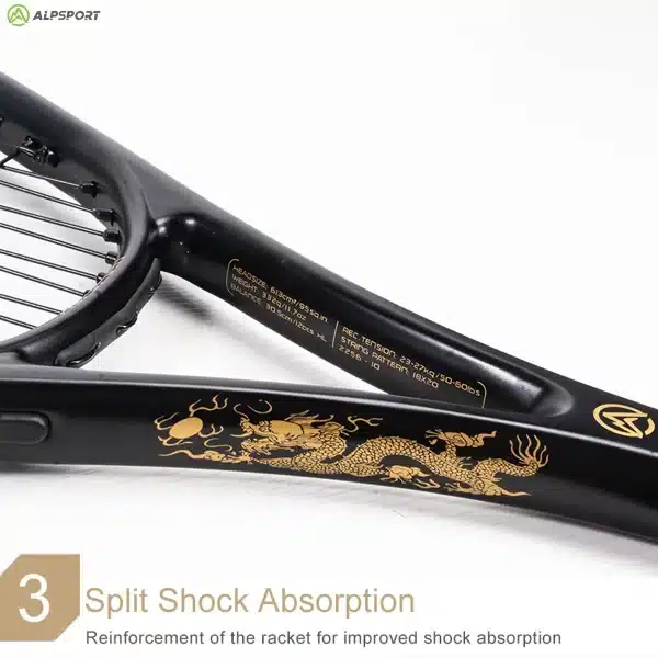 ALPSPORT JL T800 Carbon Fiber Tennis Racket 18K with Bag & Adjustable Strap - Image 4