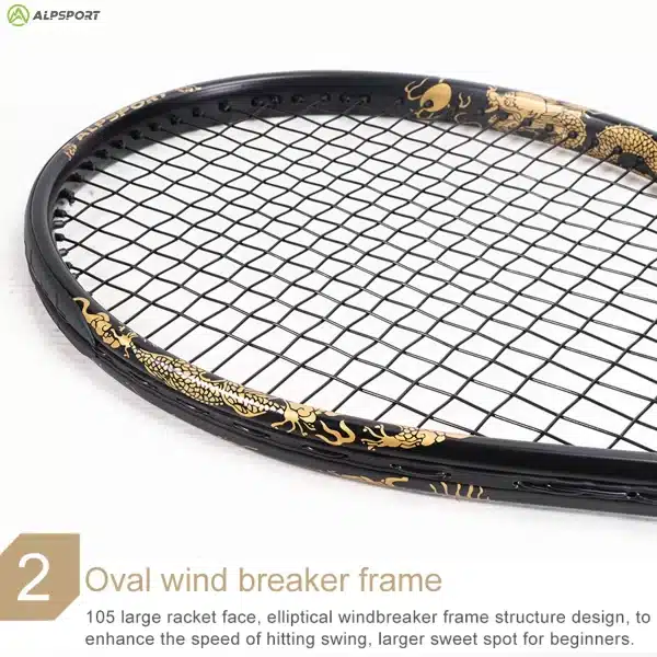 ALPSPORT JL T800 Carbon Fiber Tennis Racket 18K with Bag & Adjustable Strap - Image 3