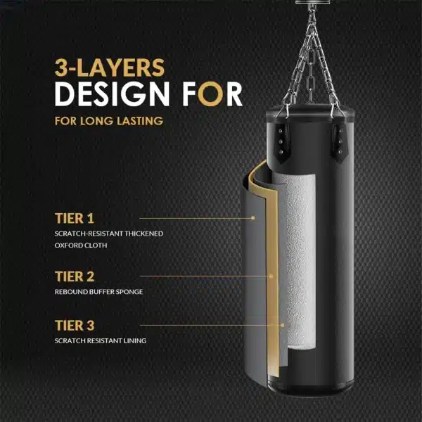 Oxford Hollow Boxing Bag and Gloves Set - Image 3
