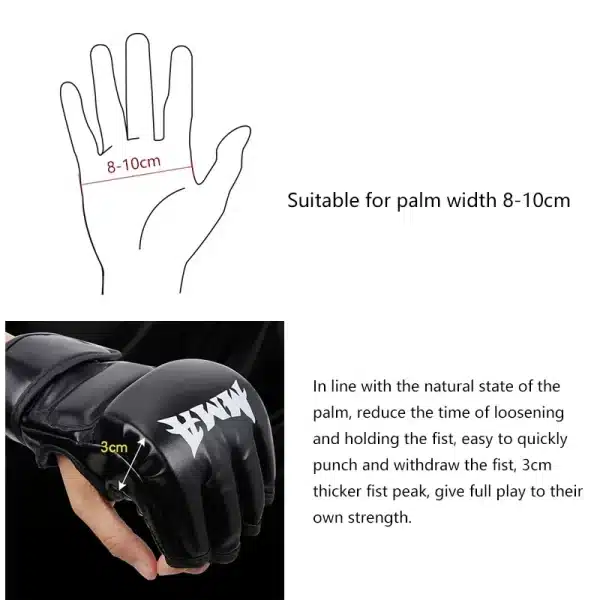 Professional Boxing Training Gloves Half Finger - Image 5